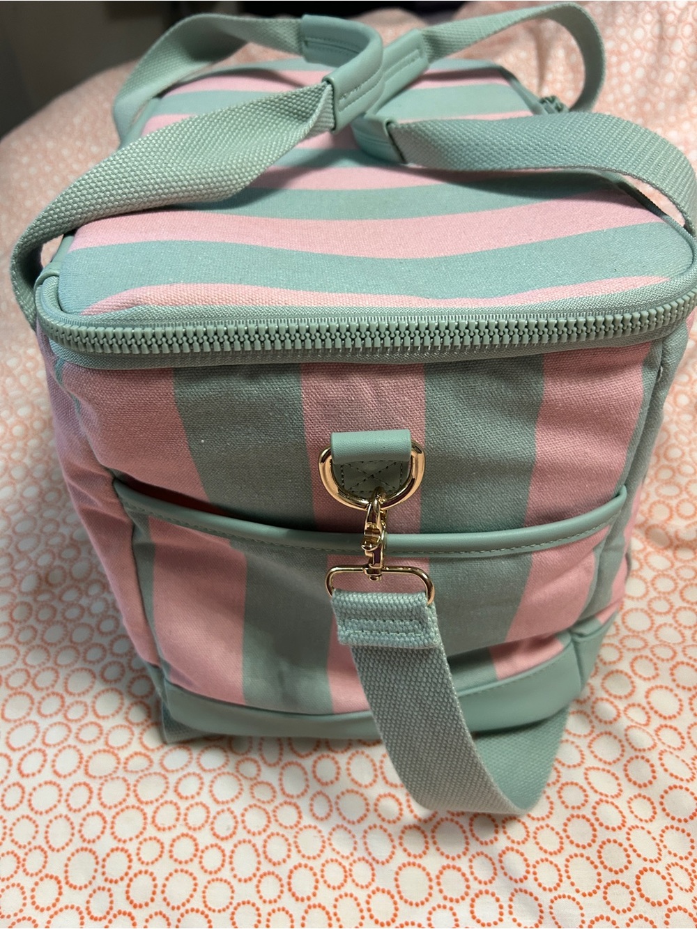 Poppy & Peonies Watermelon Stripe Cooler - Picture 7 of 12